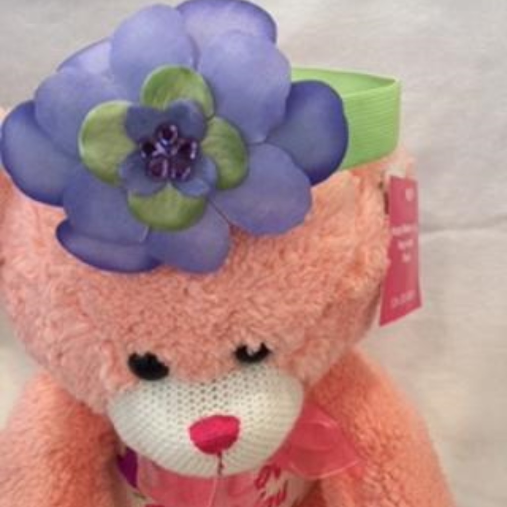 Purple And Green 3d Flower Petals Headband